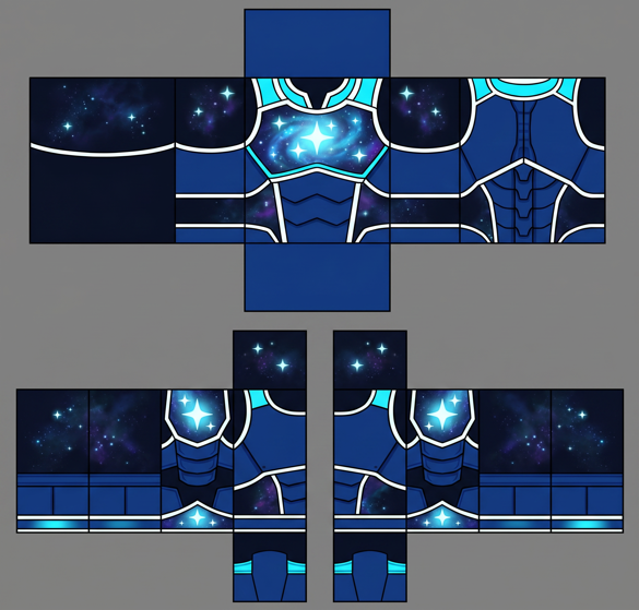 Blue Galaxy Warrior shirt texture